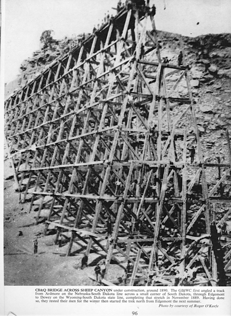 Construction of Sheep Canyon trestle