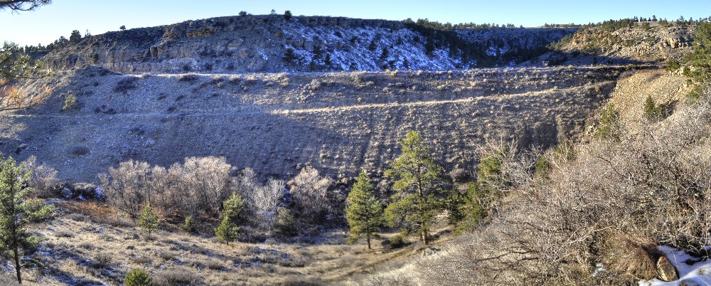 south view of Sheep Canyon trestle filled in